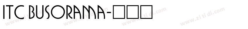 ITC Busorama字体转换